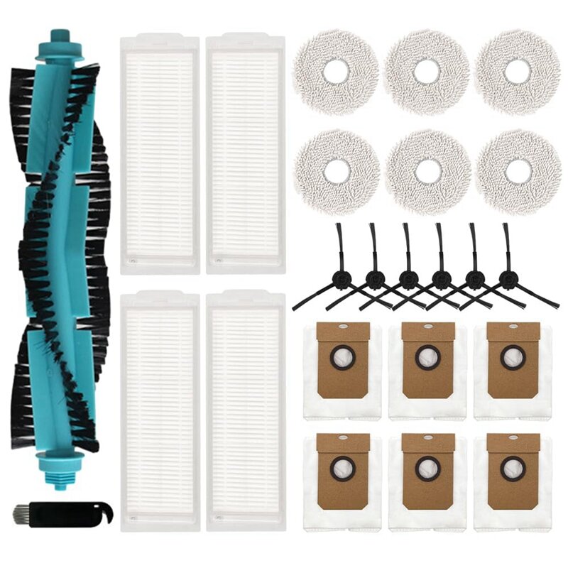 Spazzola a rullo, filtri, panni per mocio Kit di accessori di ricambio come mostrato compatibile per aspirapolvere Robot Cecotec Conga 11090