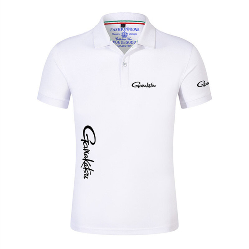Moda nadrukowane litery koszulki Polo biznes w stylu Casual koszule z krótkim rękawem do golfa outdoorowe odzież letnia męska koszulka