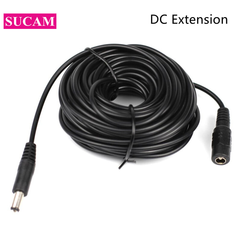5.5X2.1Mm DC Power Connector Jack Adapter Cord 12V DC Female Male Extension External Plug Cable untuk CCTV WIFI Camera Led