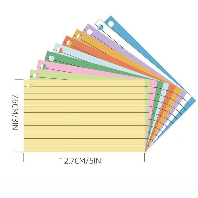 Buku Memo Binder garis Horizontal, kualitas tinggi, dua sisi dengan penutup kartu kilat, kartu indeks longgar, daun longgar, kantor