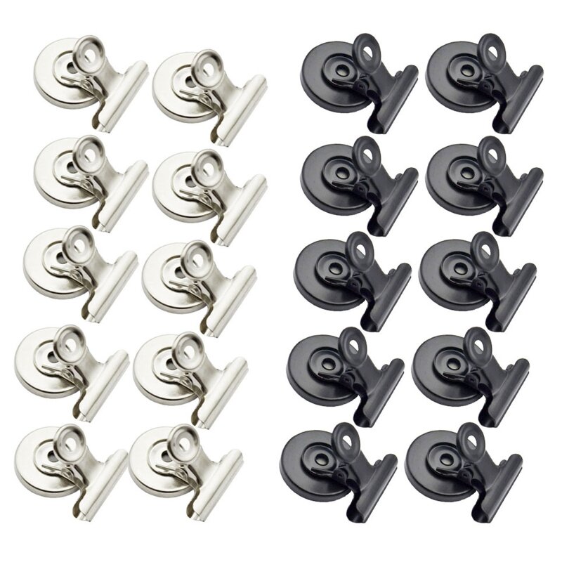 10 pçs clipes magnéticos fortes ímãs geladeira clipes magnéticos resistentes para geladeira branco fotos exibição