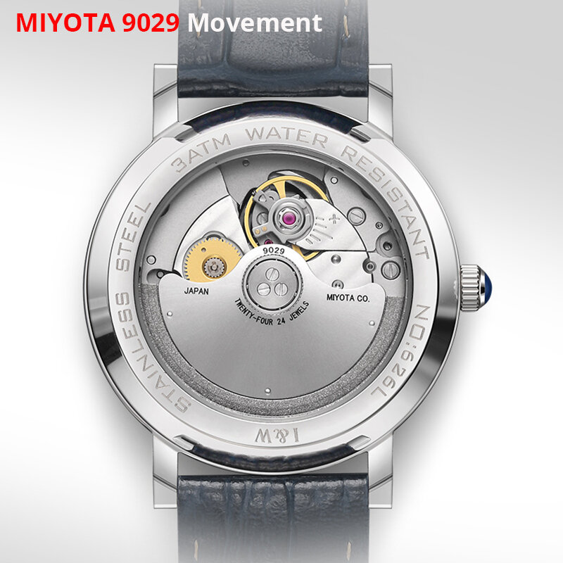 Ultrathin MIYOTA นาฬิกาสำหรับสตรีสวิตเซอร์แลนด์ I & W 2022นาฬิกากลไกอัตโนมัตินาฬิกา Sapphire กันน้ำ Relogio Feminino