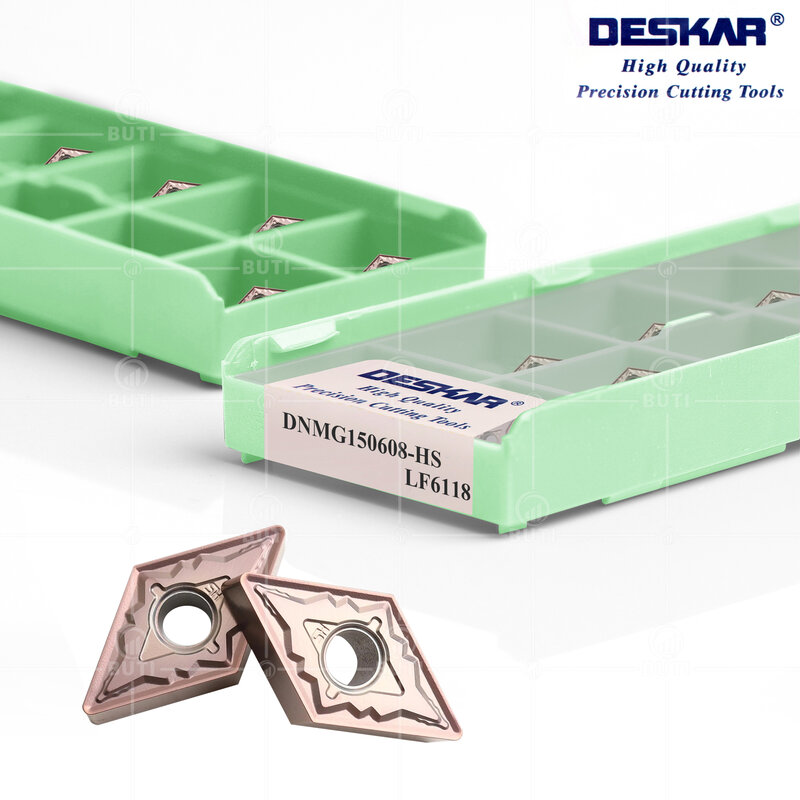 DESKAR 100% Original DNMG150604 DNMG150608-HS R-VF LF6118 CNC Lathe Carbide Inserts External Turning Tools For Stainless Steel