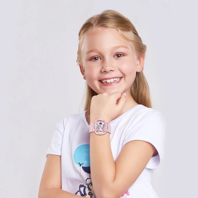 Luik Militaire Kinderen Sport Horloges 50M Waterdichte Elektronische Horloge Stop Horloge Klok Kinderen Digitale Horloge Voor Jongens Meisjes + doos