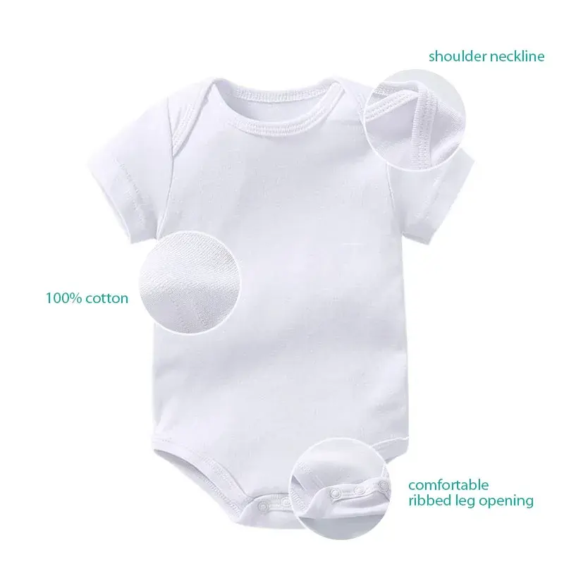Romper bayi lengan pendek, Jumpsuit Bodysuit pakaian memanjat anak hiperelastis bernapas katun celana dalam celah bayi