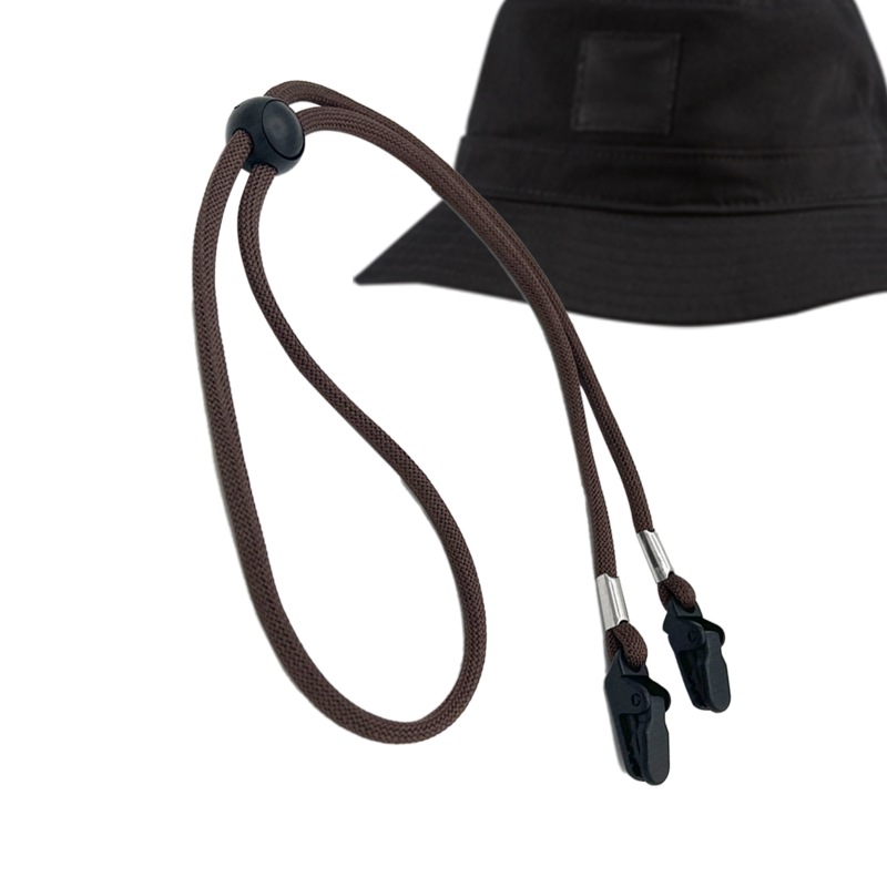 Ajustável leve chapéu cinta, poliéster Chin Cord, fivela de dupla camada, escalada, 80cm longo