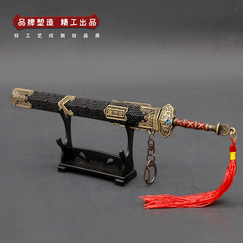 โลหะที่เปิดจดหมาย Cool ดาบจีนโบราณ Han Dynasty ดาบโลหะผสมอาวุธจี้อาวุธรุ่นสามารถใช้สำหรับบทบาทเล่น