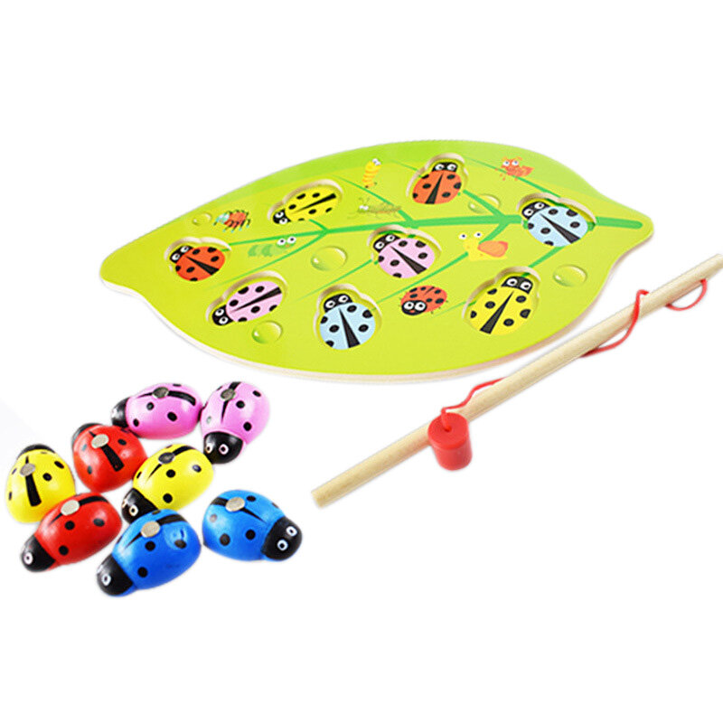 Magnetic Catch Wooden Toy para crianças, Brinquedos educativos precoces, Presente infantil