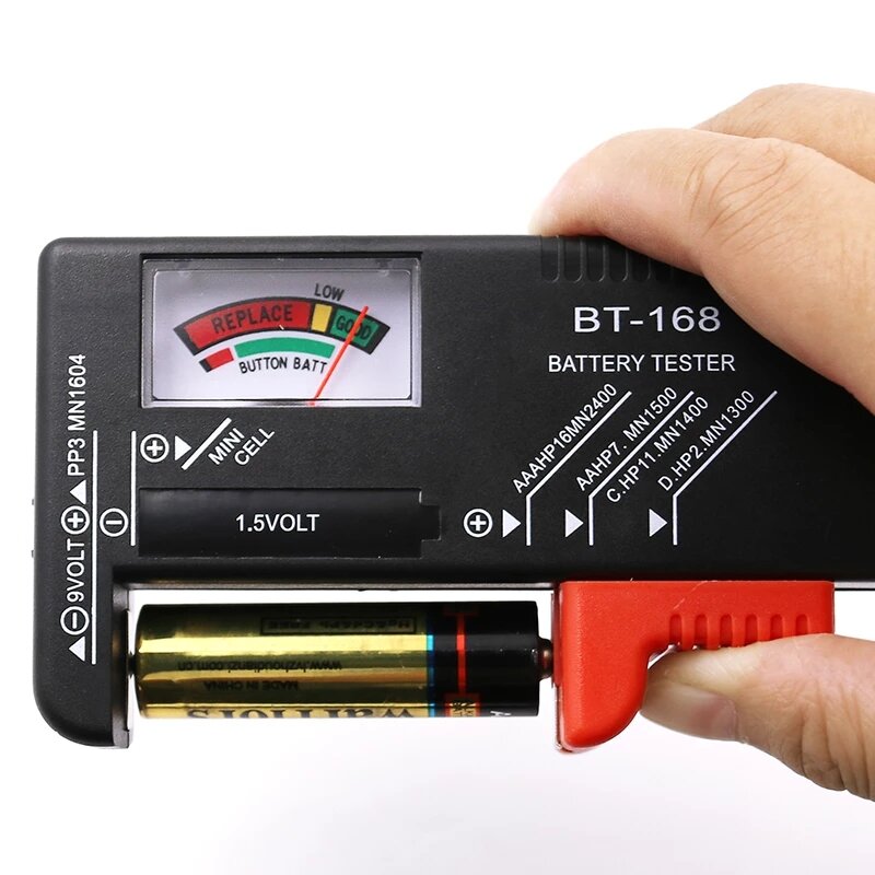 Probador Digital de capacidad de batería, medidor codificado por colores, indica Volt Tester Checker BT168 Power