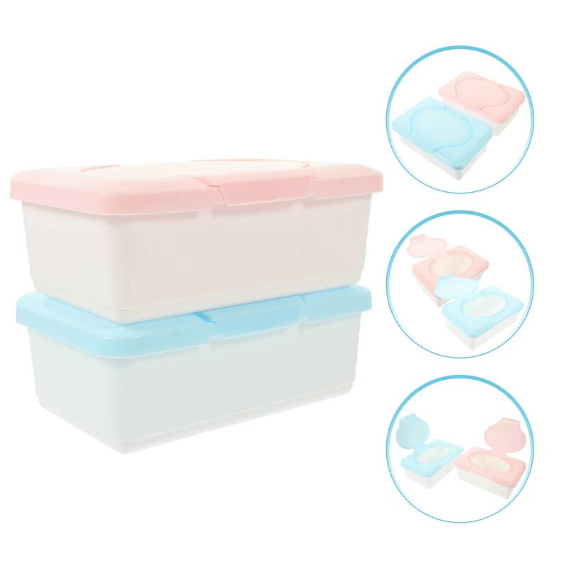 2 buah kotak rumah tangga dapat diisi ulang dispenser tisu basah bayi aksesori bayi