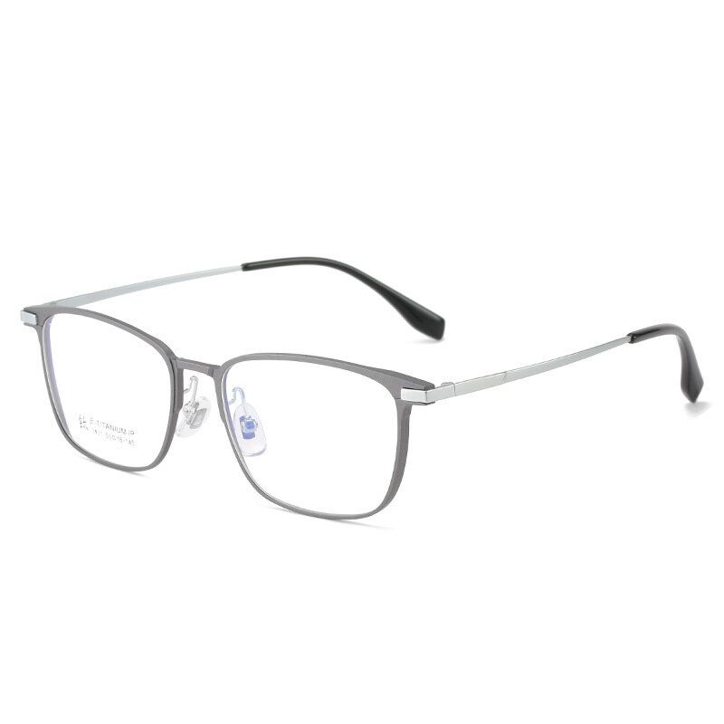 Carved Aviation Aluminium Alloy Glasses Frame Β Titanium Glasses Leg Comfortable Business Rectangular Frame