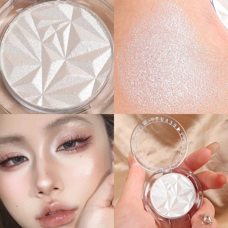 Waterproof Diamond Highlighter Powder Palette Lasting Brighten Illuminator Face Contour Shimmer Eyeshadow Makeup cosmetico coreano