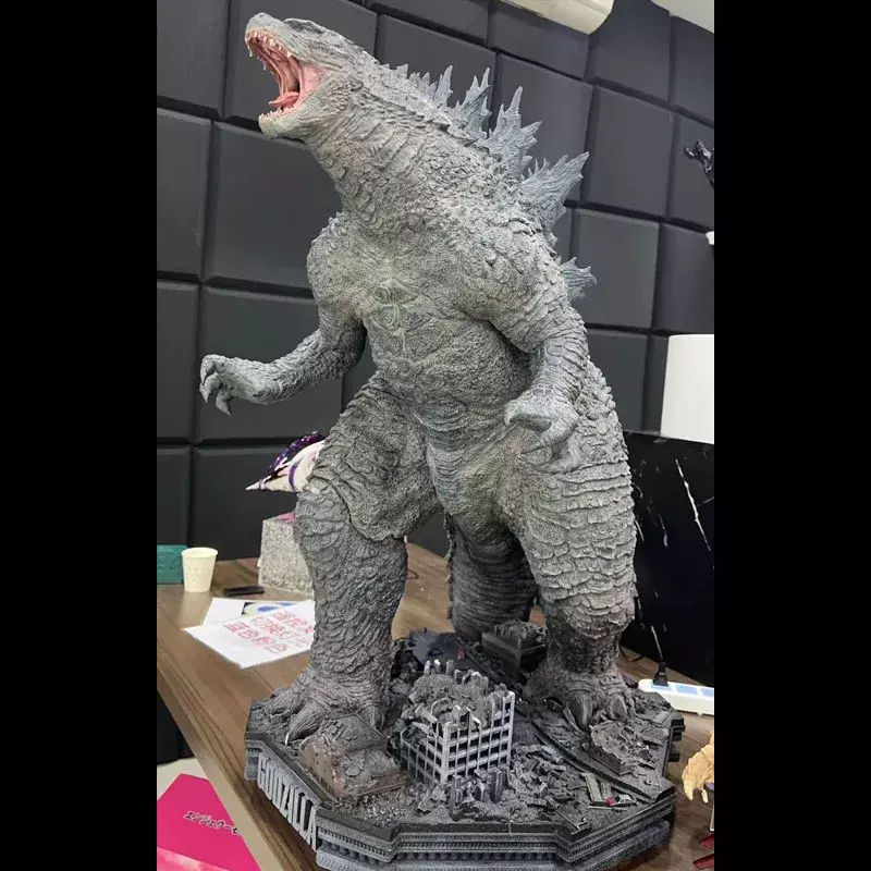 Figuras de acción de Godzilla VS King Kong, juguetes periféricos de estatua de colección de Anime de PVC, modelo de película iluminado, GK Gojira, rayos de calor, 50cm