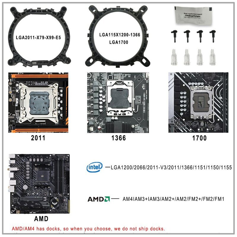 IWONGOU X99 Processor Cooler LGA2011 2 Heatpipes Radiator 90mm RGB Fan 3Pin Cooling CPU for Intel LGA 2011/1366/1700/AMD/1156