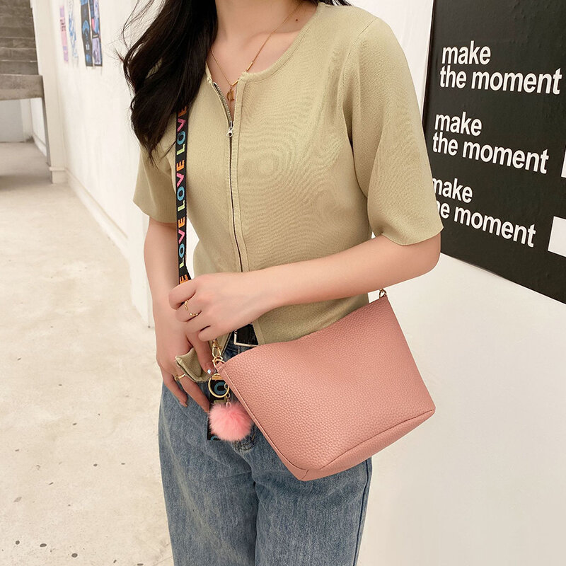 Mode einfache Umhängetasche lässig Litschi Muster Umhängetaschen für Frauen Damen Designer Handtaschen Damen Umhängetaschen Bolsos