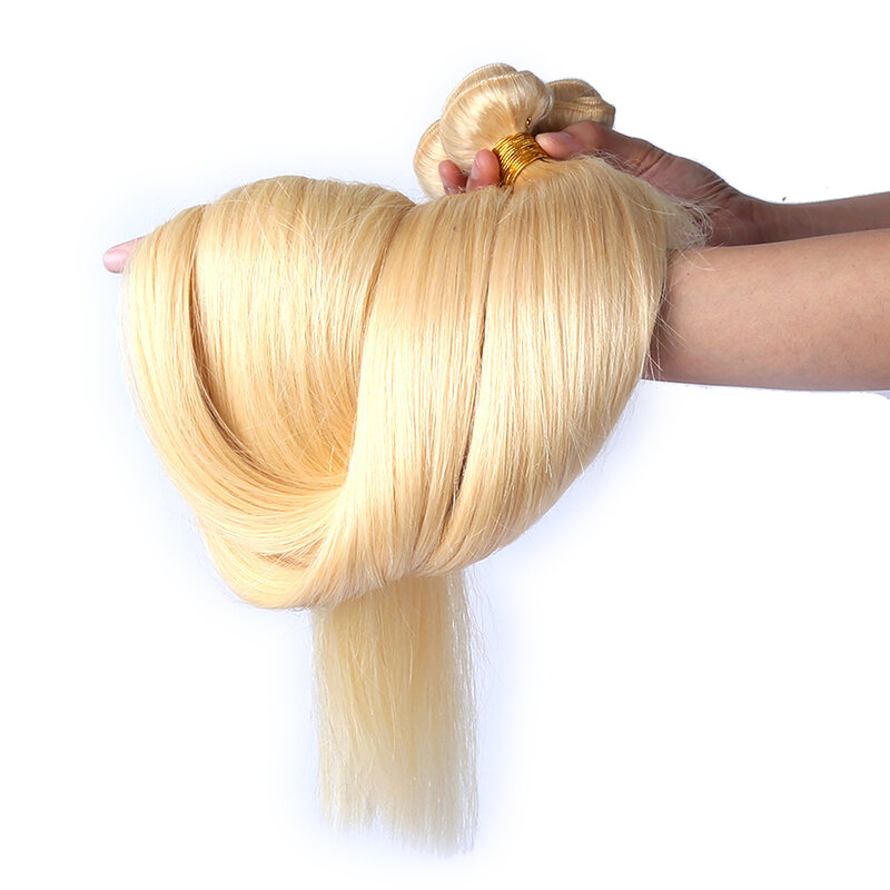 Fashow-pacotes naturais brasileiros do cabelo, cabelo liso, louro 613, 12-40 inch, na venda