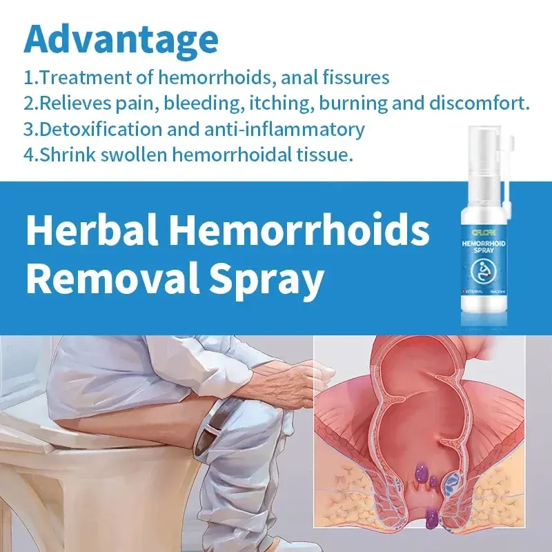Hemorróidas Tratamento Medical Spray, Pilhas Cura Da Dor, Remoção da Fissura Anal, Intemal, Hemorróidas Externas Medicina Saúde, 2 4 Garrafas