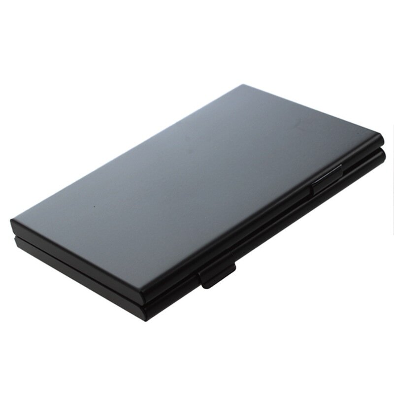 Transmissão caso para armazenamento do cartão de memória, alumínio proteção Flash para SD e TF, Preto, 6SD