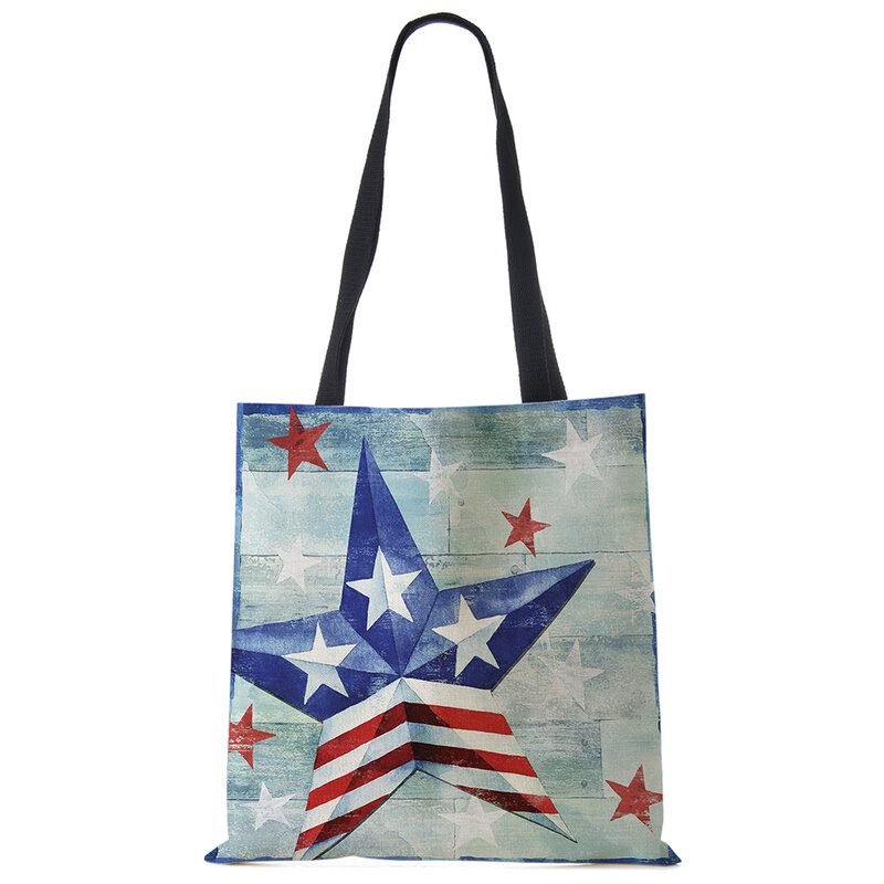 USA dzień niepodległości drukuj torba na ramię dla kobiet zakupy torby wielokrotnego użytku duże torby podróżne szkolne torby plażowe