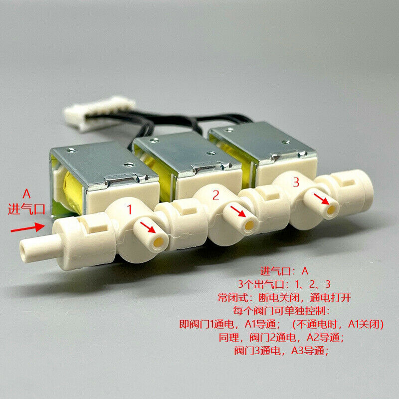 Koge-válvula solenoide ksv4wb, micro válvula 3 vias, saída de gás, ar fechado, válvula tripla, válvula paralela 260mmhg, dc 12v