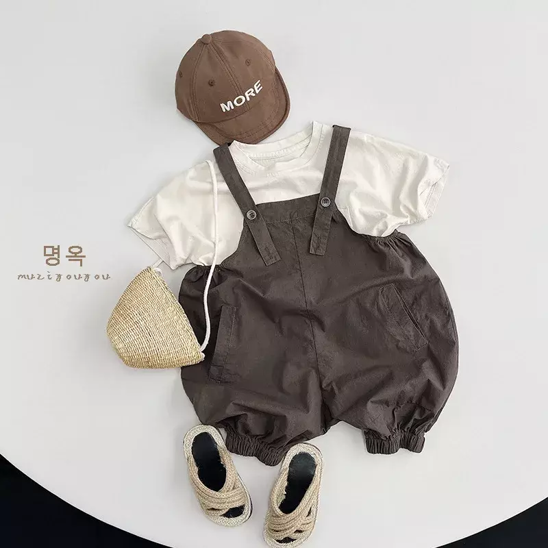2024 Summer New Children Clothes Kids Toddler Letter Print Short Sleeve T-shirt Baby Boys Girls Casual Bottoming Top Cotton Tees