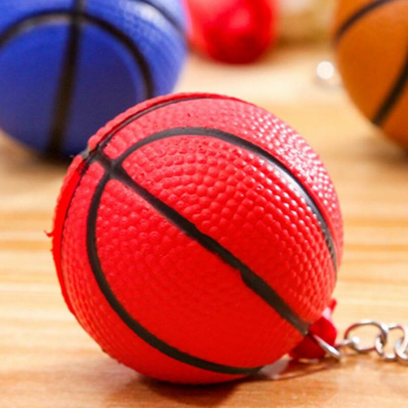 مضحك الإبداعية لطيف المفاتيح النساء الرجال كرة السلة شكل الرياضة الإجهاد الكرة ربط المفاتيح حلقة رئيسية حقيبة حلية