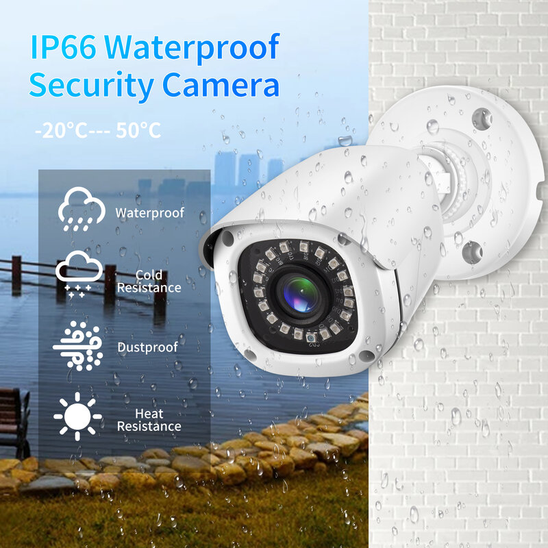 Kamera Gadinan HD 720P 1080P 5MP AHD Kamera Keamanan CCTV BNC Luar Ruangan Peluru Penglihatan Malam Inframerah Pengawasan Berkabel Rumah