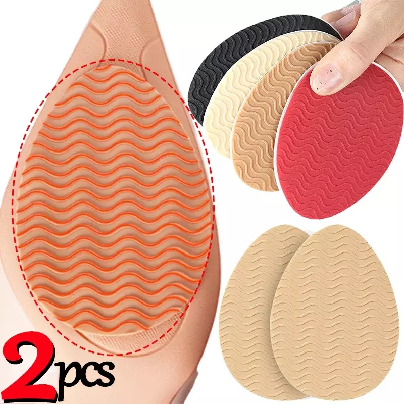 2 pezzi adesivi per scarpe antiscivolo resistenti all'usura protezione per suola autoadesiva tacchi alti adesivo per avampiede suole in gomma siliconica