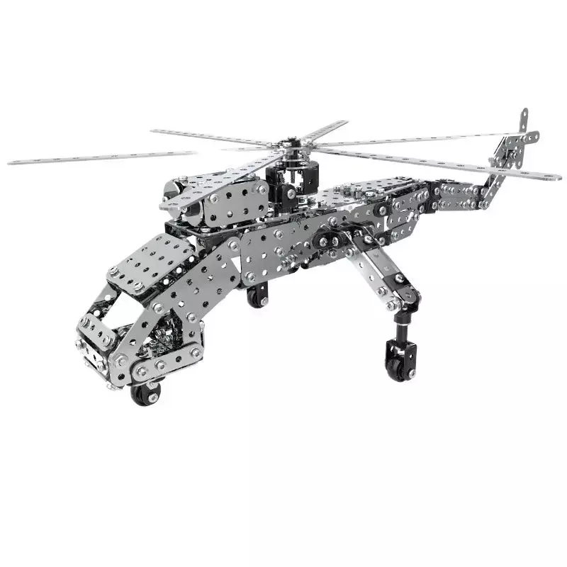 3D Metal Helicopter Modelo, Montagem De Precisão, Lojas Militares, Presentes De Aniversário, Decorações Modelo, Montagem