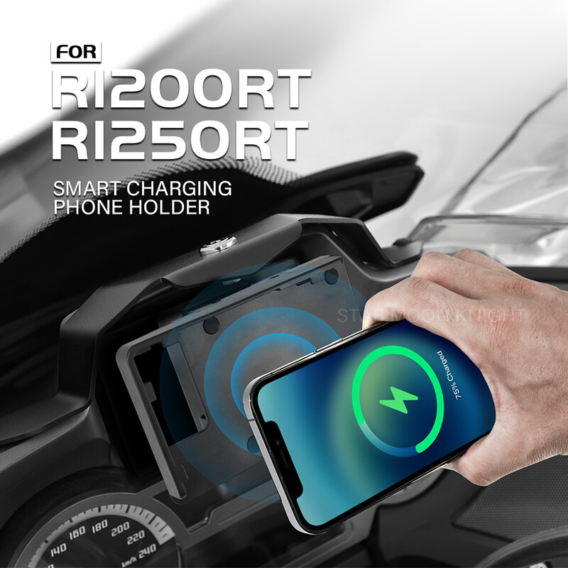 Motocykl telefon komórkowy z USB uchwyt do nawigacji GPS bezprzewodowe ładowanie wsparcie dla BMW R1200RT R1250RT R 1200 1250 RT 2014 - 2020