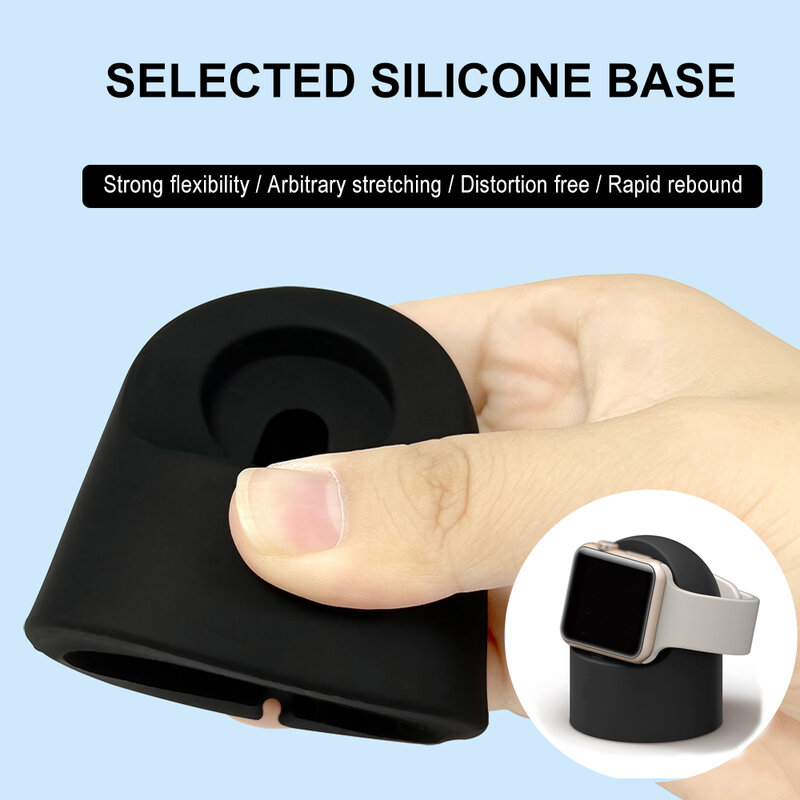 Wireless Smart Silicone Watch Holder Charger Stand Desktop Table Bracket for iW atch 7 6 5 4 3 2 se 1