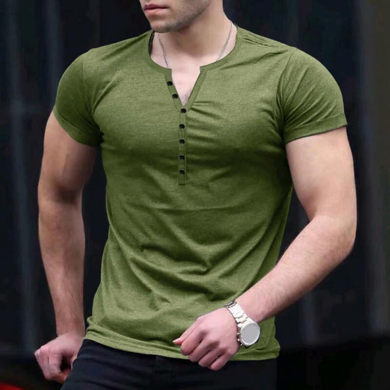 Fitness T-shirt Breathable Pullover Top Sweat Absorbing Stylish Pure Color Slim Pullover Tee Shirt Slim Pullover Tee Shir