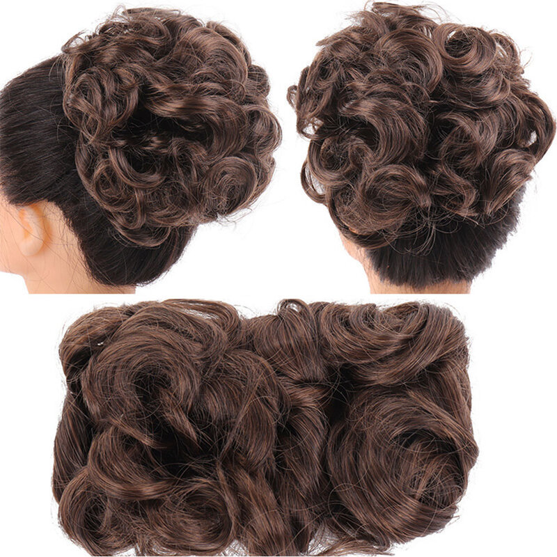 S-noilite syntetyczny duży grzebień z kolczykiem treska z kręconymi włosami kawałki włosów kobiet w przyrząd do koka z włosów do przedłużania włosów