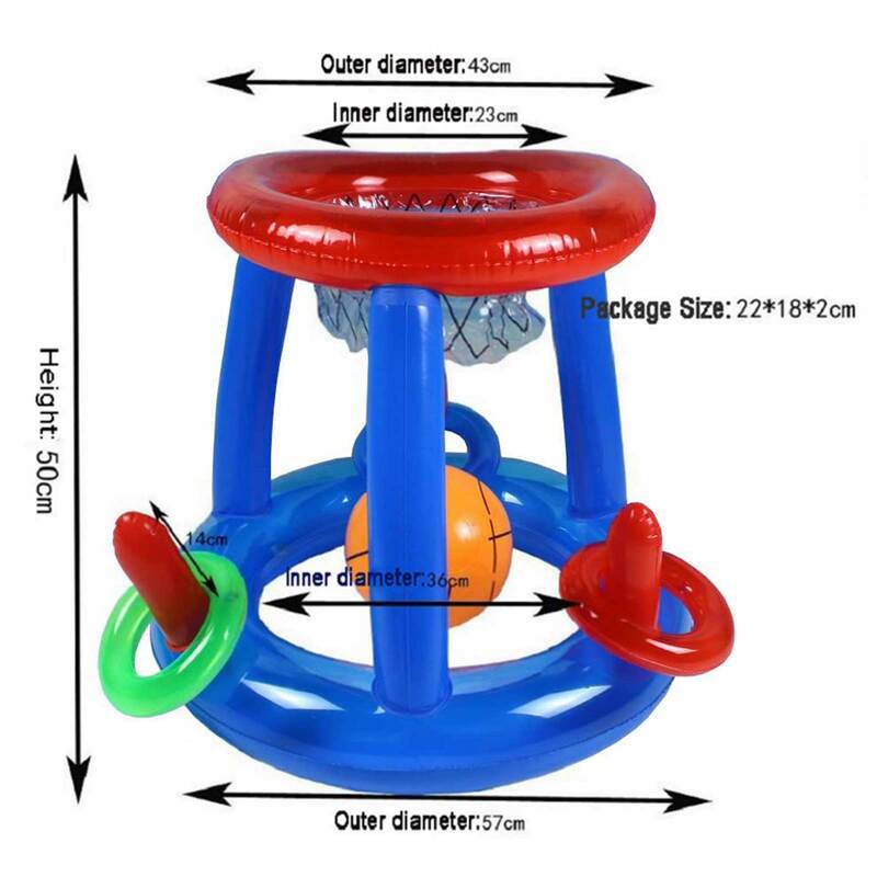 Water Basketball Stand Inflatable Floating For Kids Toddlers Children Ring Toss Toys Hoop With Swimming Pool Party Game Toy