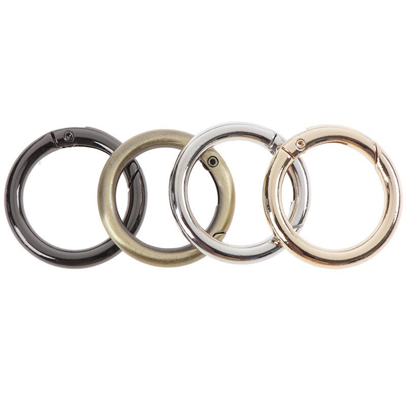 5 Stück runder Ring Kreis Feder verschluss für DIY Schlüssel ring Haken Tasche Schnalle Handtasche Geldbörse