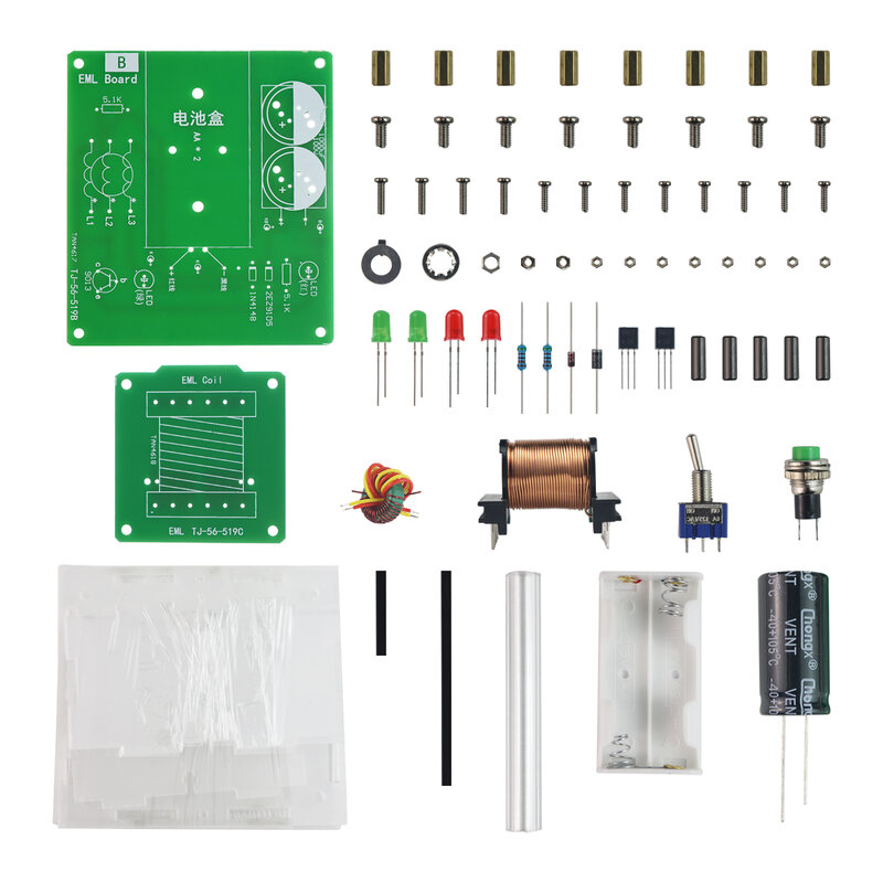 DIY Electronic Soldering Kit, arma eletromagnética, Impulsionador de fabricação, Módulo Circuito, Componentes eletrônicos