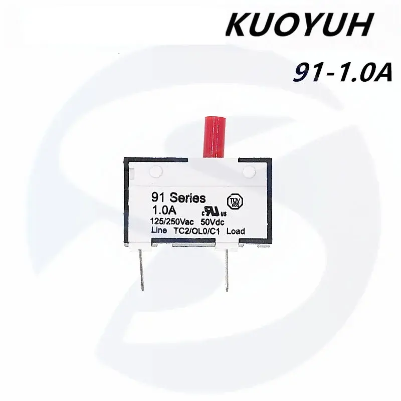 Kuoyuh อุปกรณ์ป้องกันกระแสไฟฟ้าขนาดเล็ก91ซีรีส์0.5 1.0 1.5 2.0 3.5 5.0 8.0ป้องกันกระแส9.0A มอเตอร์เครื่องป้องกันกระแสเกิน