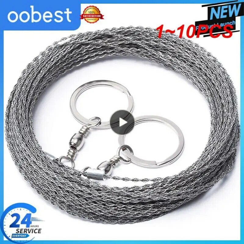 1~10PCS Best Outdoor Hand-Drawn Rope Saw 304 Stainless Steel Wire Saw Camping Life-Saving Woodworking Super Fine Hand Saw Wire