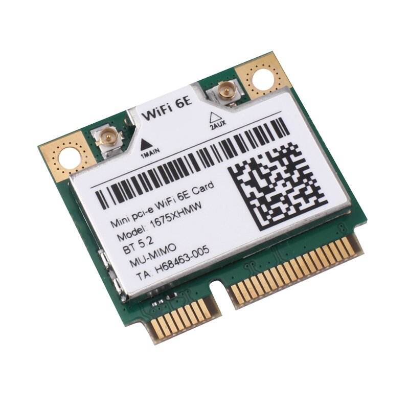 Mini placa de rede WiFi Pcie, 6E 802.11AX, Bluetooth 5.2, 6E, 1675X, 1675, XHMW, 2.4G, 5G, 6G, 5374Mbps