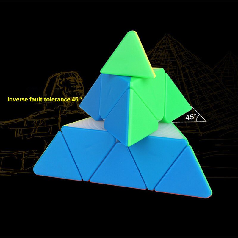 Magnetic Magic Pyramid Cube Stickerless Yongjun แม่เหล็กสามเหลี่ยม Puzzle ความเร็วก้อนสำหรับเด็กเด็กของขวัญของเล่นปริศนาลูกบาศก์