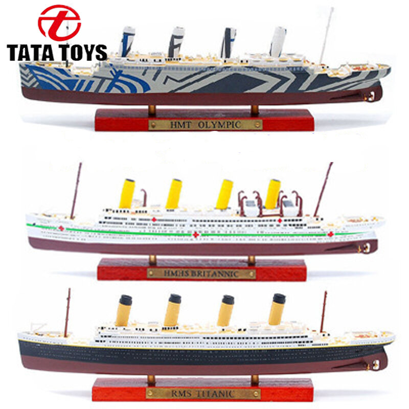 1:1250 RMS TITANIC LUSITANIA chetania belia BRITANNIO francia modello di nave da crociera Atlas Diecast Boat Toys Collectiabl