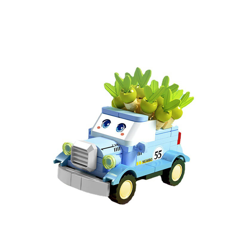 168 Pieces Succulent Car Potted Plant Building Block Technology Assembly Electronic Drawing High TechToys Kids Christmas Gifts