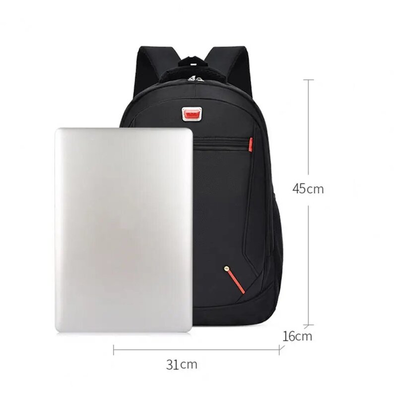 Laptop Backpack Solid Color Students Backpack Large Capacity School Bag Bookbag Business Waterproof Travel Knapsack
