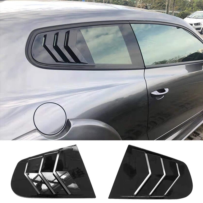 Auto Seite Fenster Jalousie Scoop Vent Carbon Oberfläche Stil Spoiler Dekorative für Scirocco 2009-2018