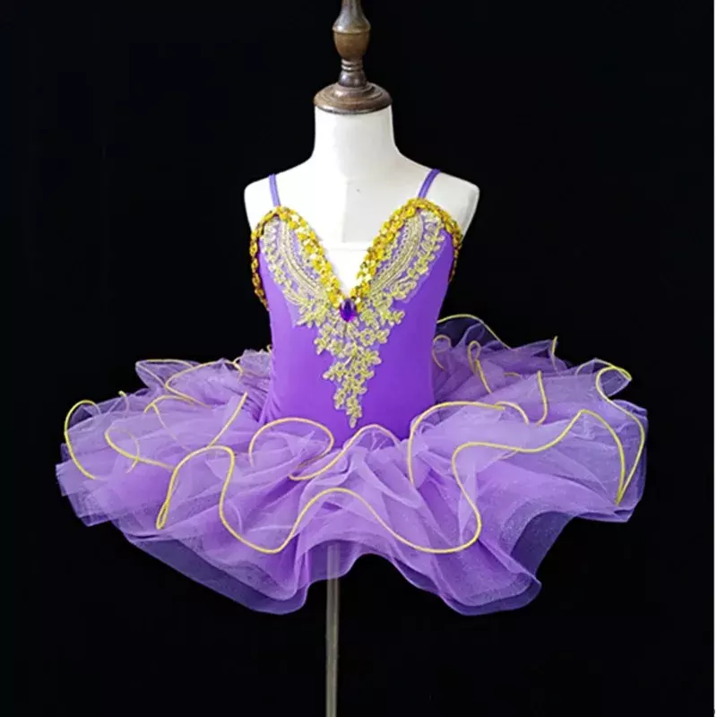 Profesjonalna baletowa spódniczka Tutu baletnica dla dziewczynek Adulto odzież do tańca dzieci Pancake Tutu kostiumy baletowe trykot sukienka baletowa