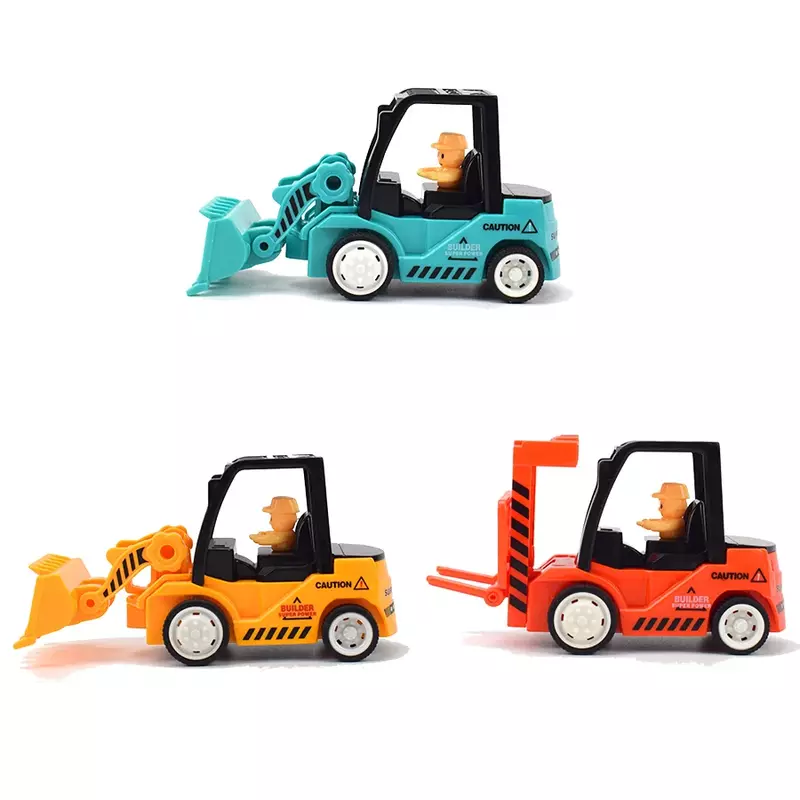 Camión excavadora para niños, vehículo de construcción de plástico fundido a presión, modelo de juguete, regalo de Navidad