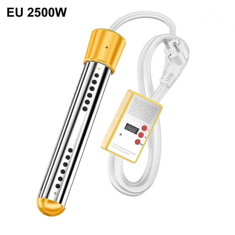 Energy Saving and Safe  2500W Immersion Heater Pool Heater with Automatic Timer  EU Plug  Anti Scalding Design