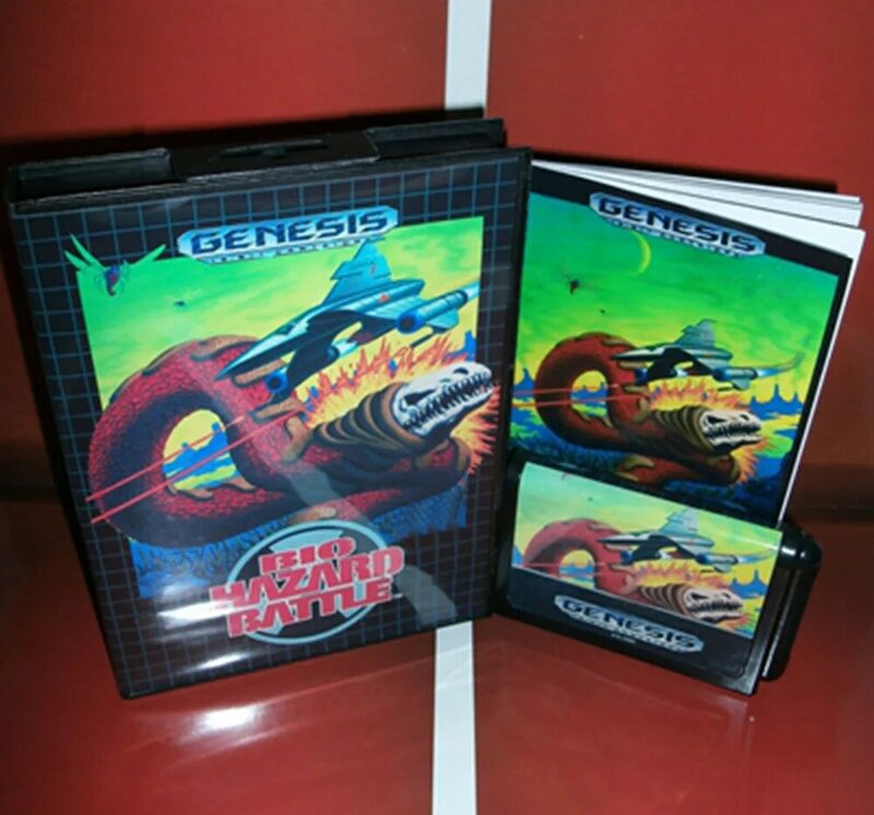 Biohazard Battle con caja y cartucho Manual para Sega MD, tarjeta de juego de 16 bits, Megadrive Genesis system
