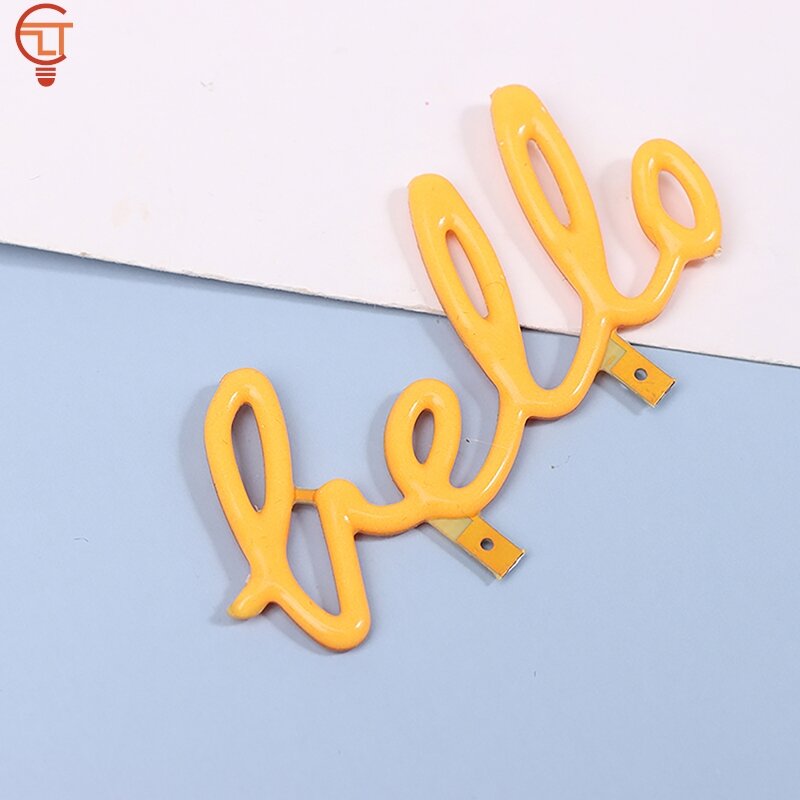 1pc 3V LED COB HELLO Letter Flexible Filament Candle Diode Light Holiday Party Decoration Light DIY Bulb Accessories