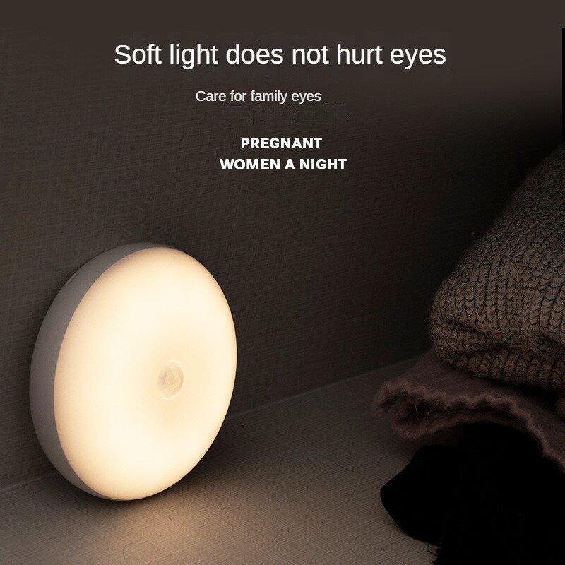 Human body sensing intelligent night light, home corridor voice controlled wireless intelligent night light